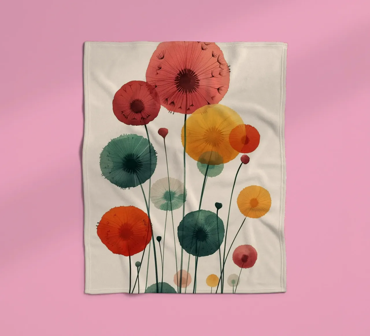 Playful Bloom coperta in pile da Mosaic Dialogue