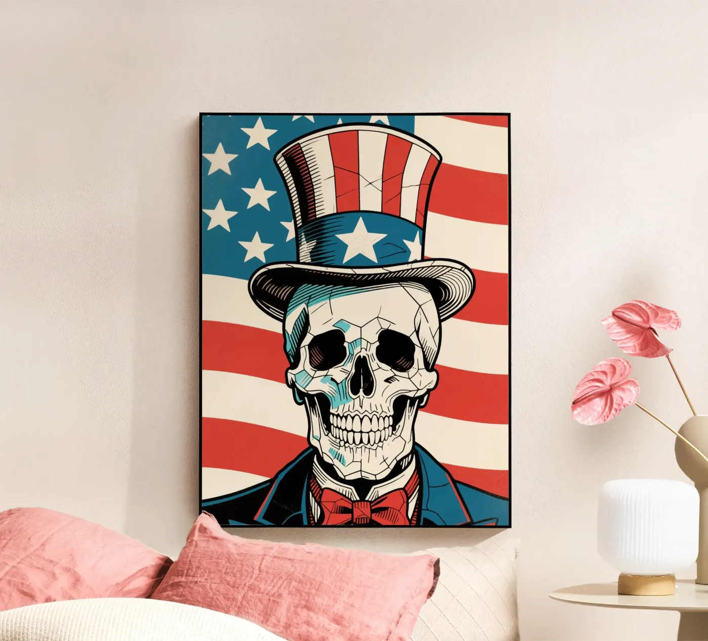 Uncle Sam Skull plexiglas de knowledge