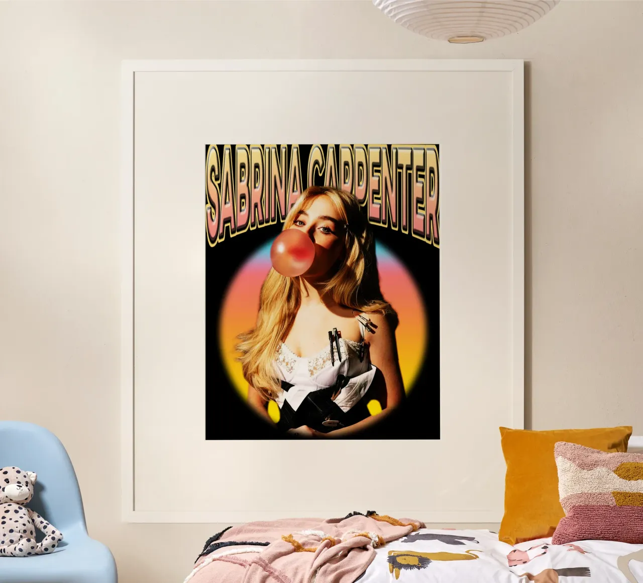 Sabrina Carpenter pop poster con telaio in legno da mannys_artt