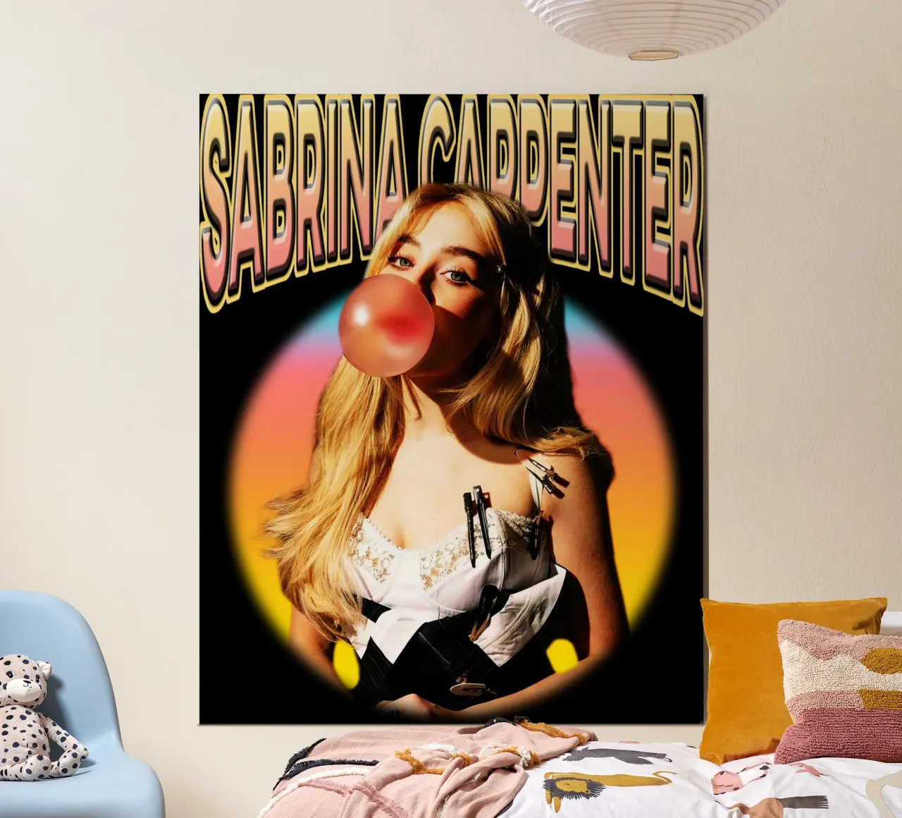 Sabrina Carpenter pop poster con telaio in legno da mannys_artt