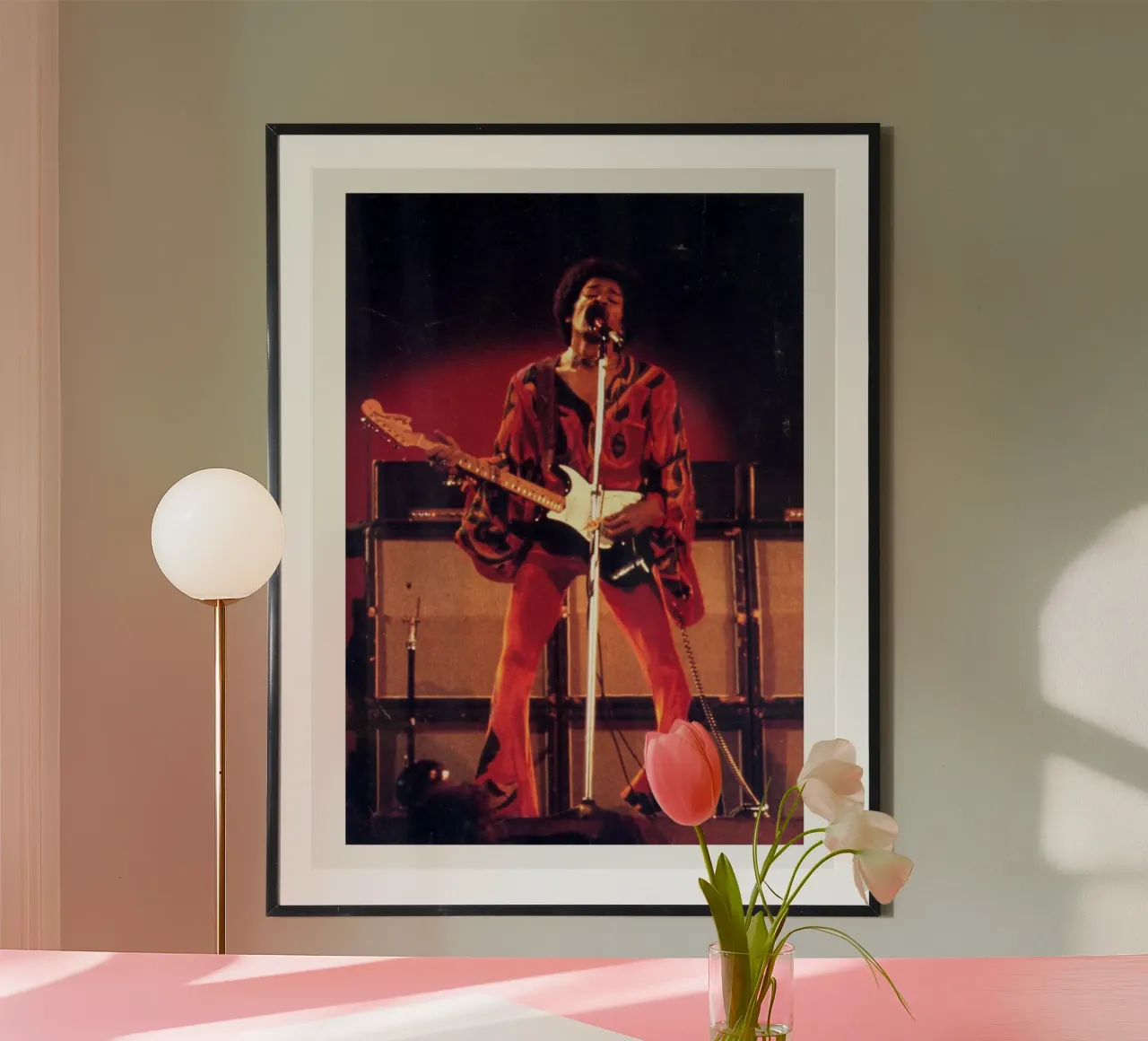 Concerto vintage di Jimi Hendrix poster da leguesdreams