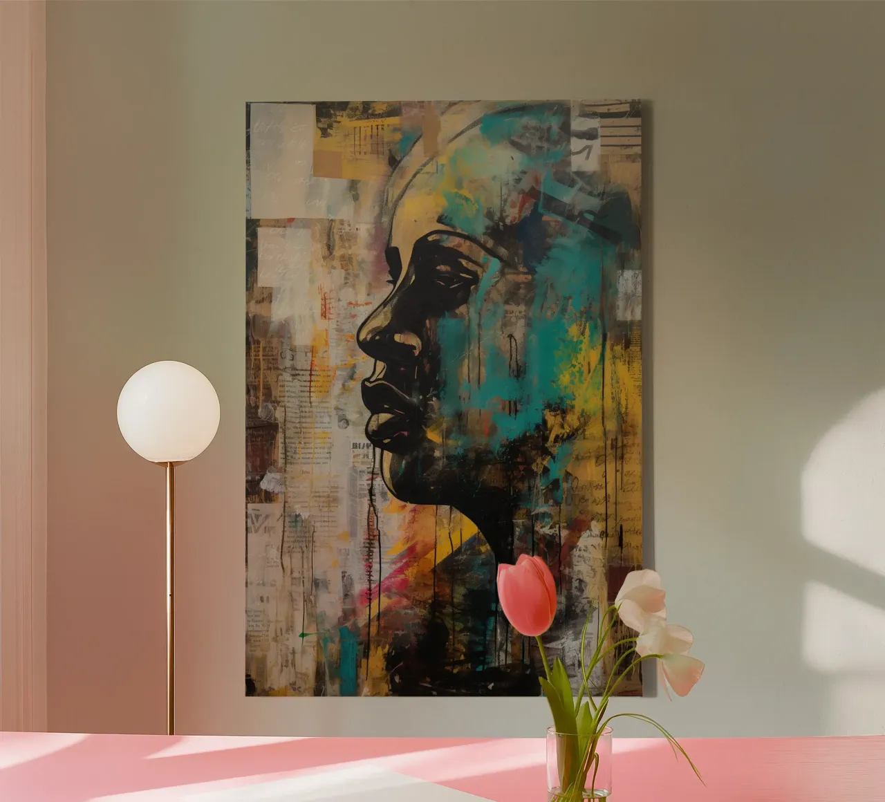 Silent Strength canvas met Baklijst van Mosaic Dialogue