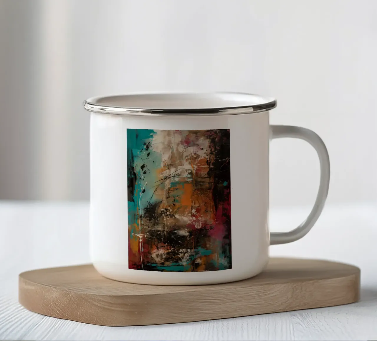 Chaotic Harmony tazza in smalto da Mosaic Dialogue