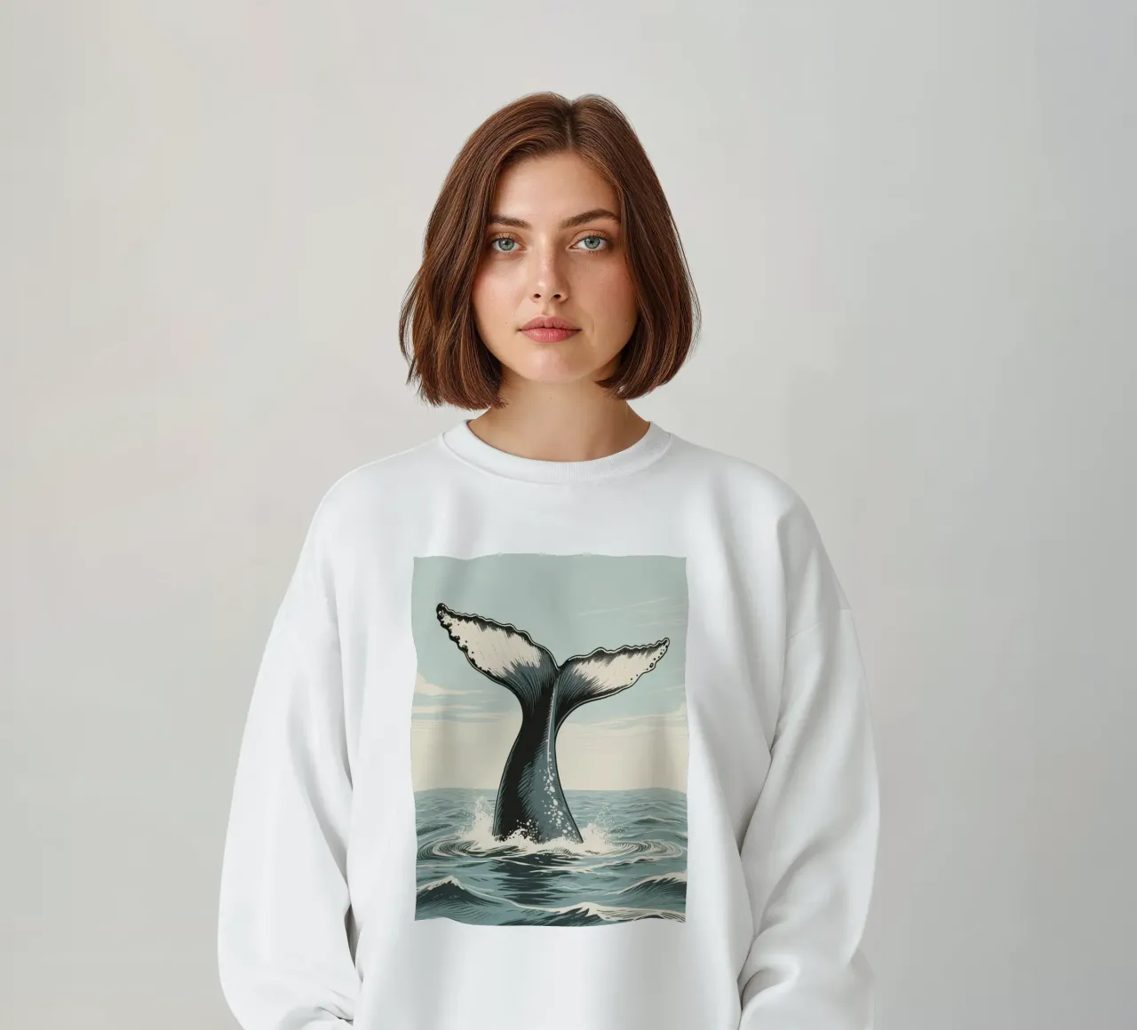 Big Whale Ocean felpa da knowledge