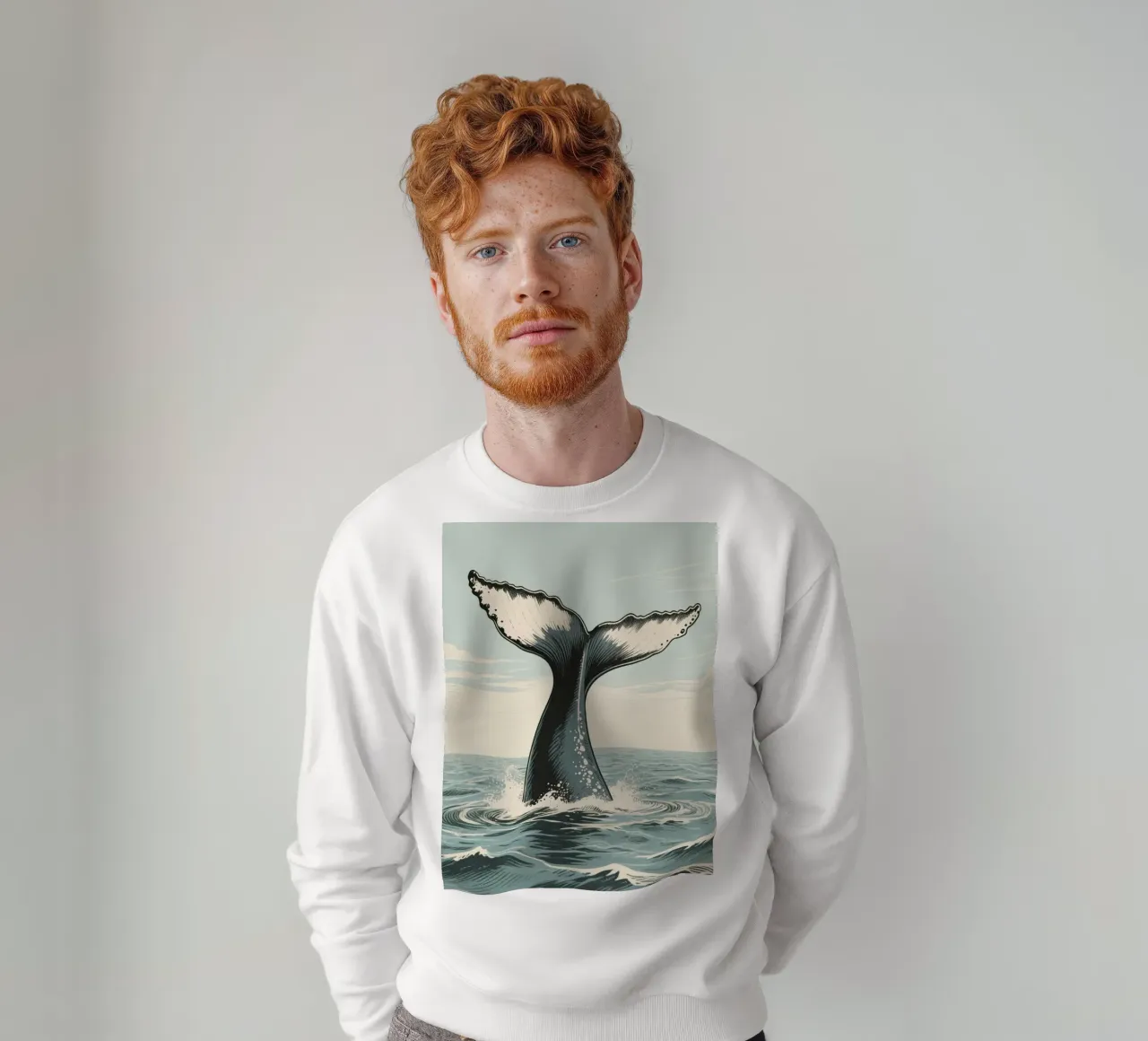 Big Whale Ocean felpa da knowledge