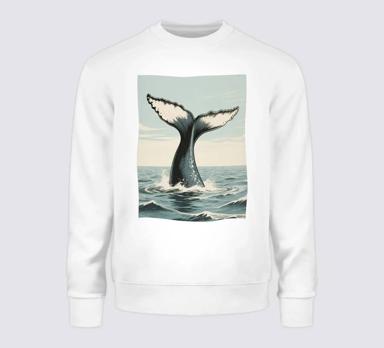 Big Whale Ocean felpa da knowledge