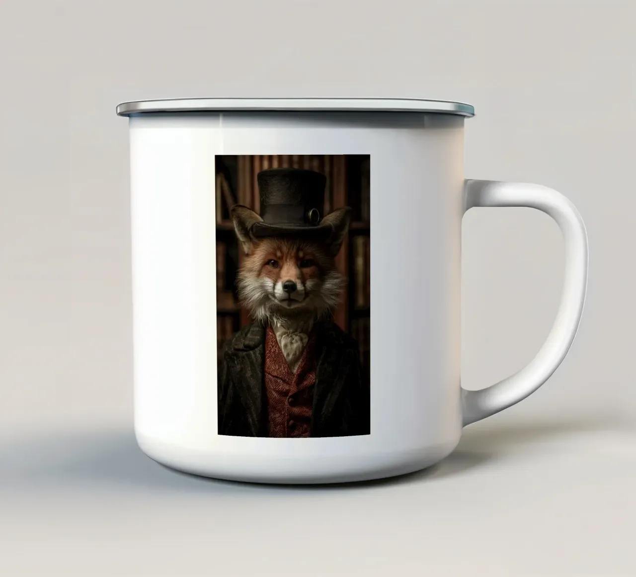The Victorian Fox tazza in smalto da Chic Creatures