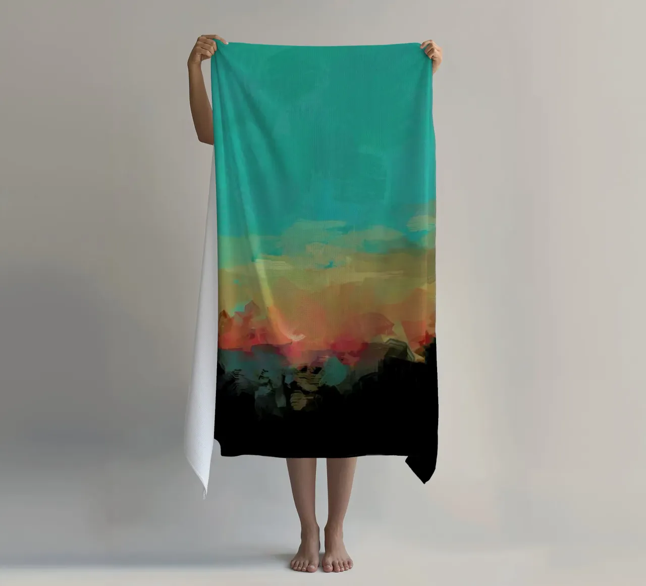 Martinique beach towel by Xchange Art Studio