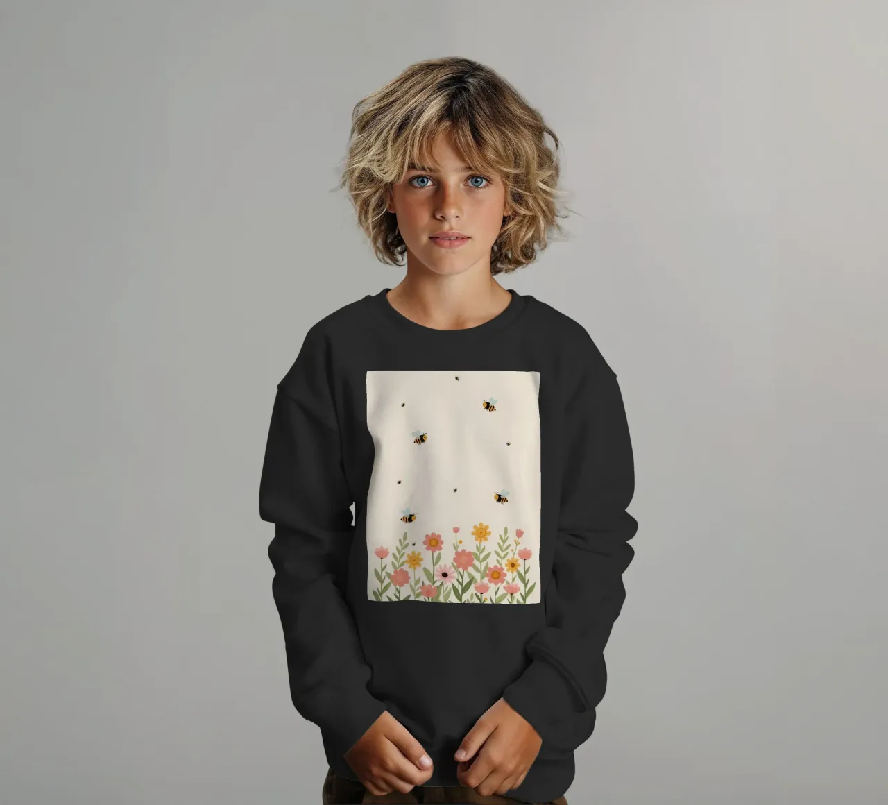 Vivaio api e fiori felpa bambino da DesignDoodle