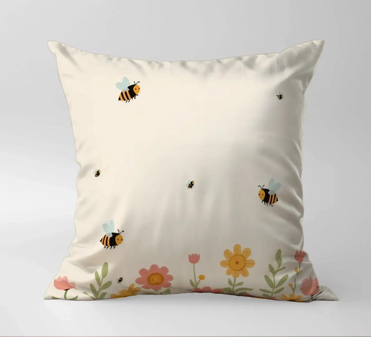Vivaio api e fiori cuscino da DesignDoodle