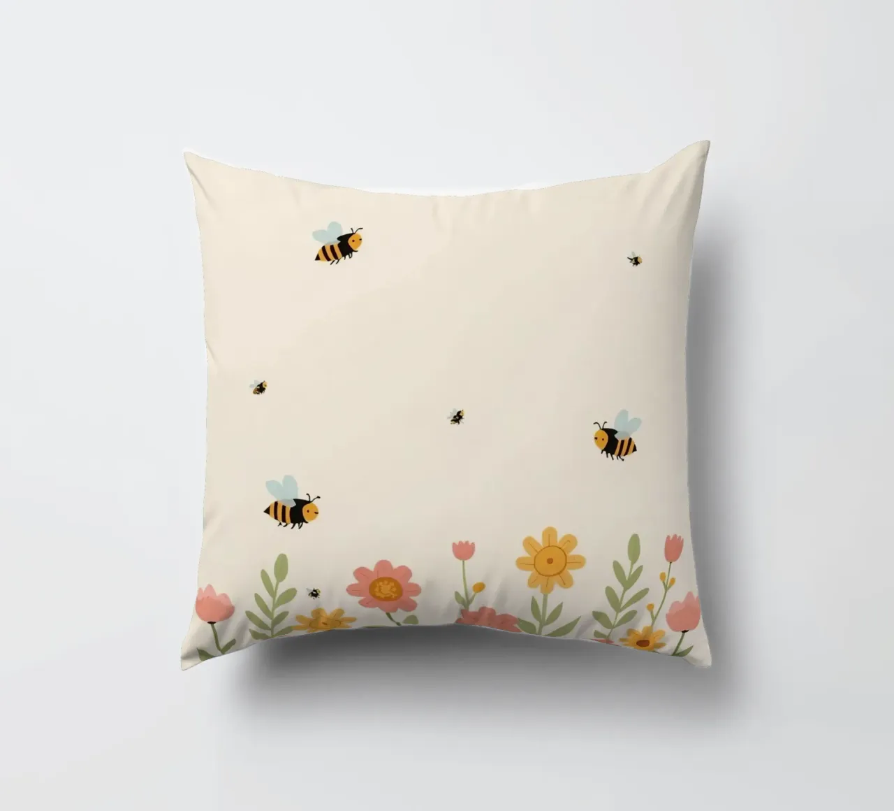 Vivaio api e fiori cuscino da DesignDoodle