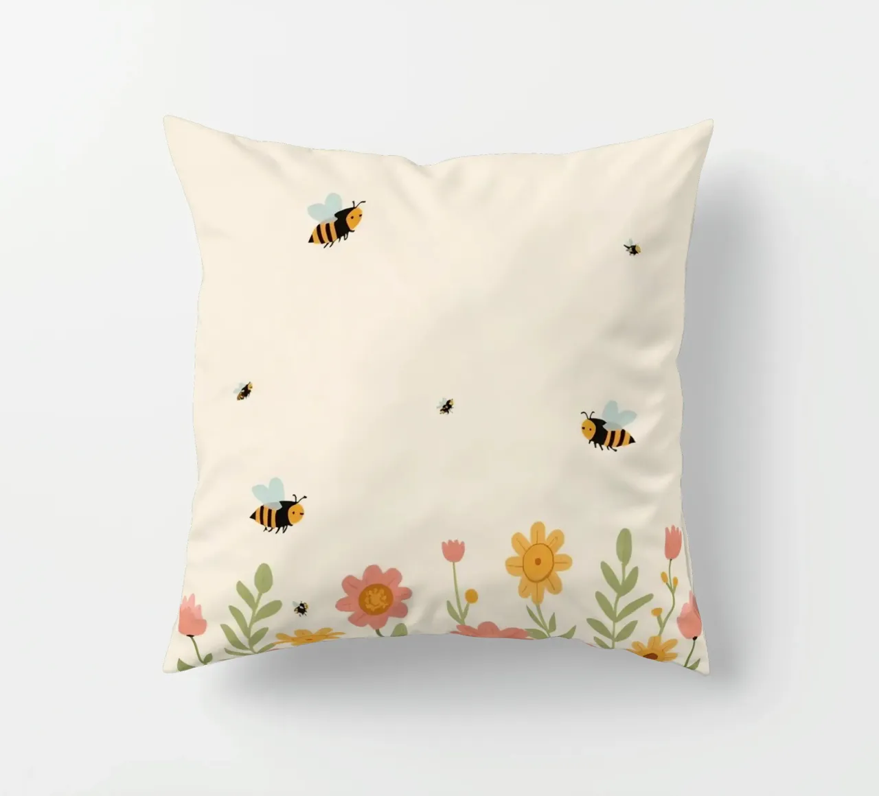 Vivaio api e fiori cuscino da DesignDoodle