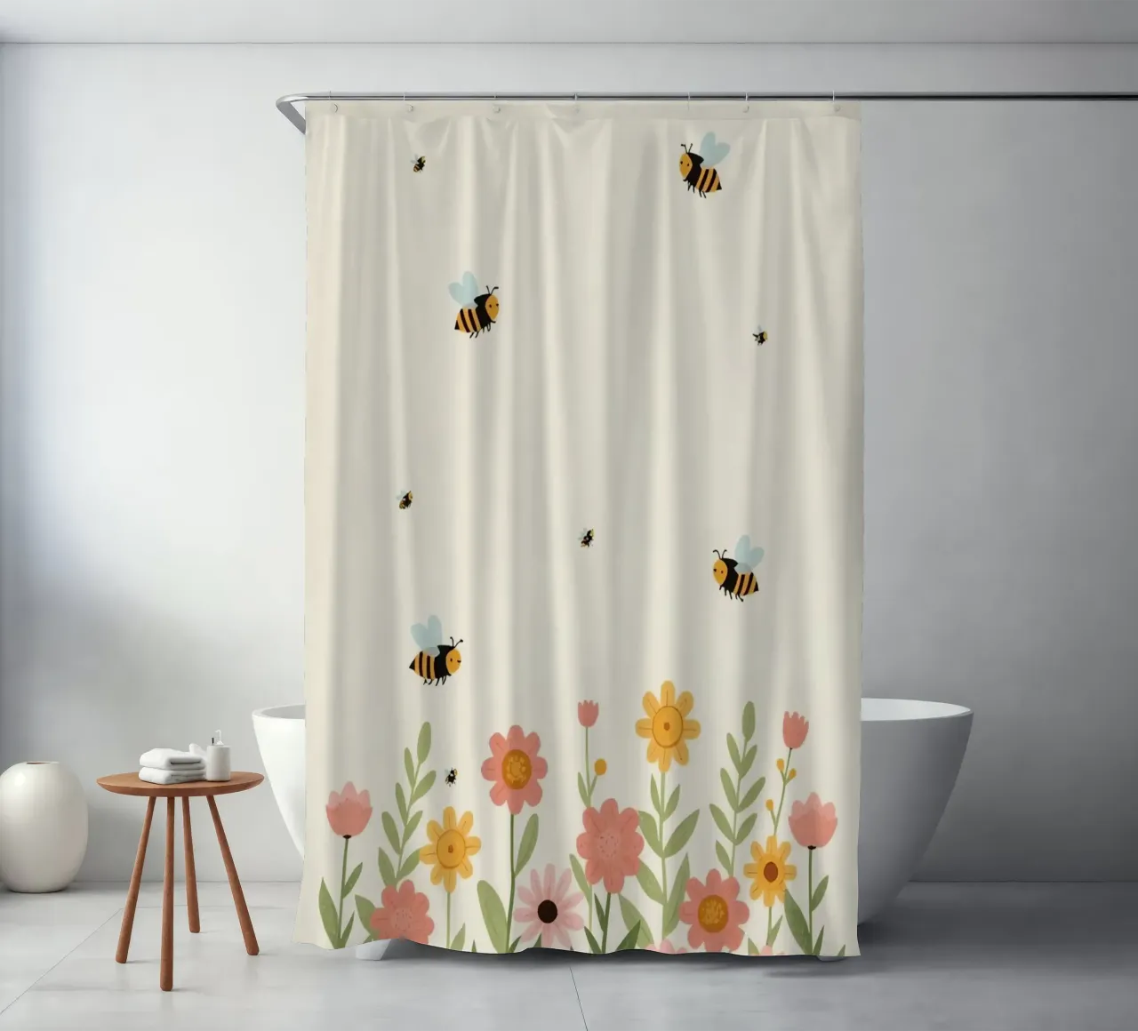 Vivaio api e fiori tenda da doccia da DesignDoodle