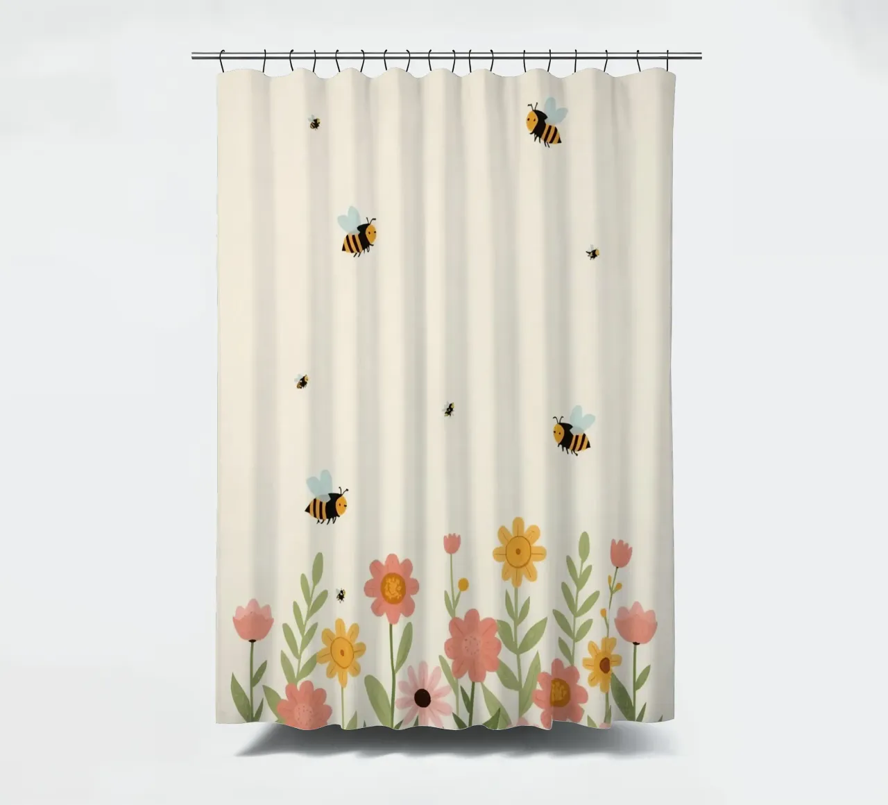Vivaio api e fiori tenda da doccia da DesignDoodle