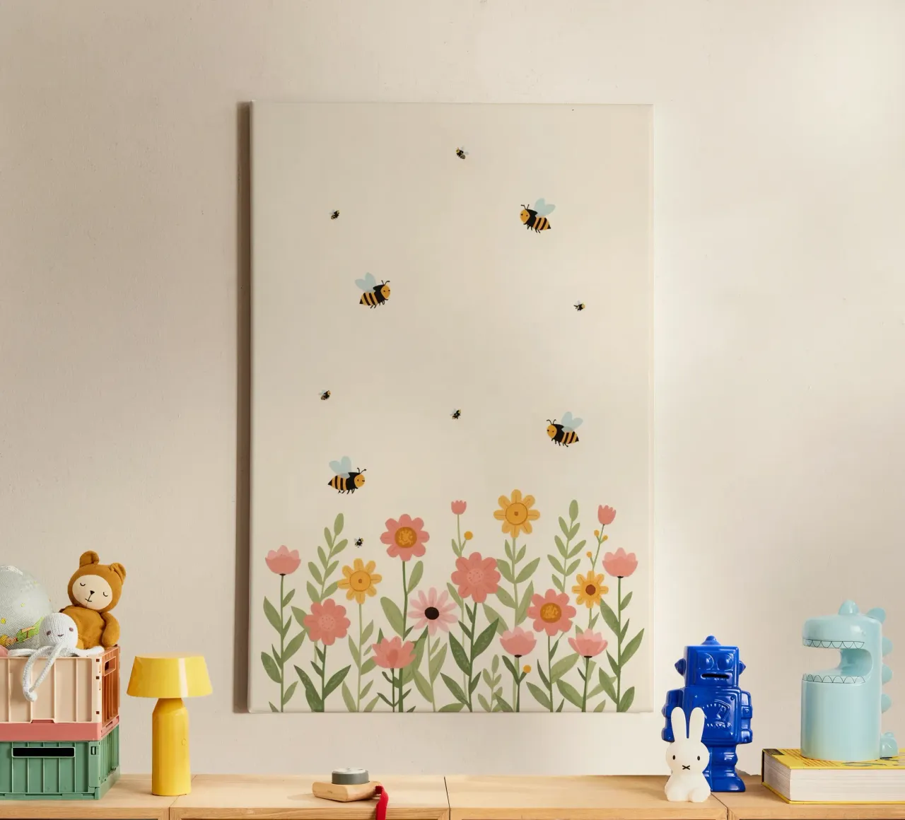 Vivaio api e fiori tela con Cornice a cassetta da DesignDoodle