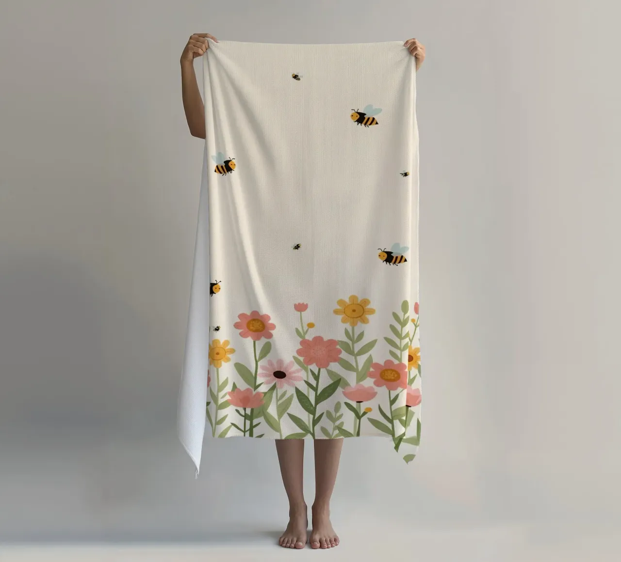 Vivaio api e fiori telo mare da DesignDoodle