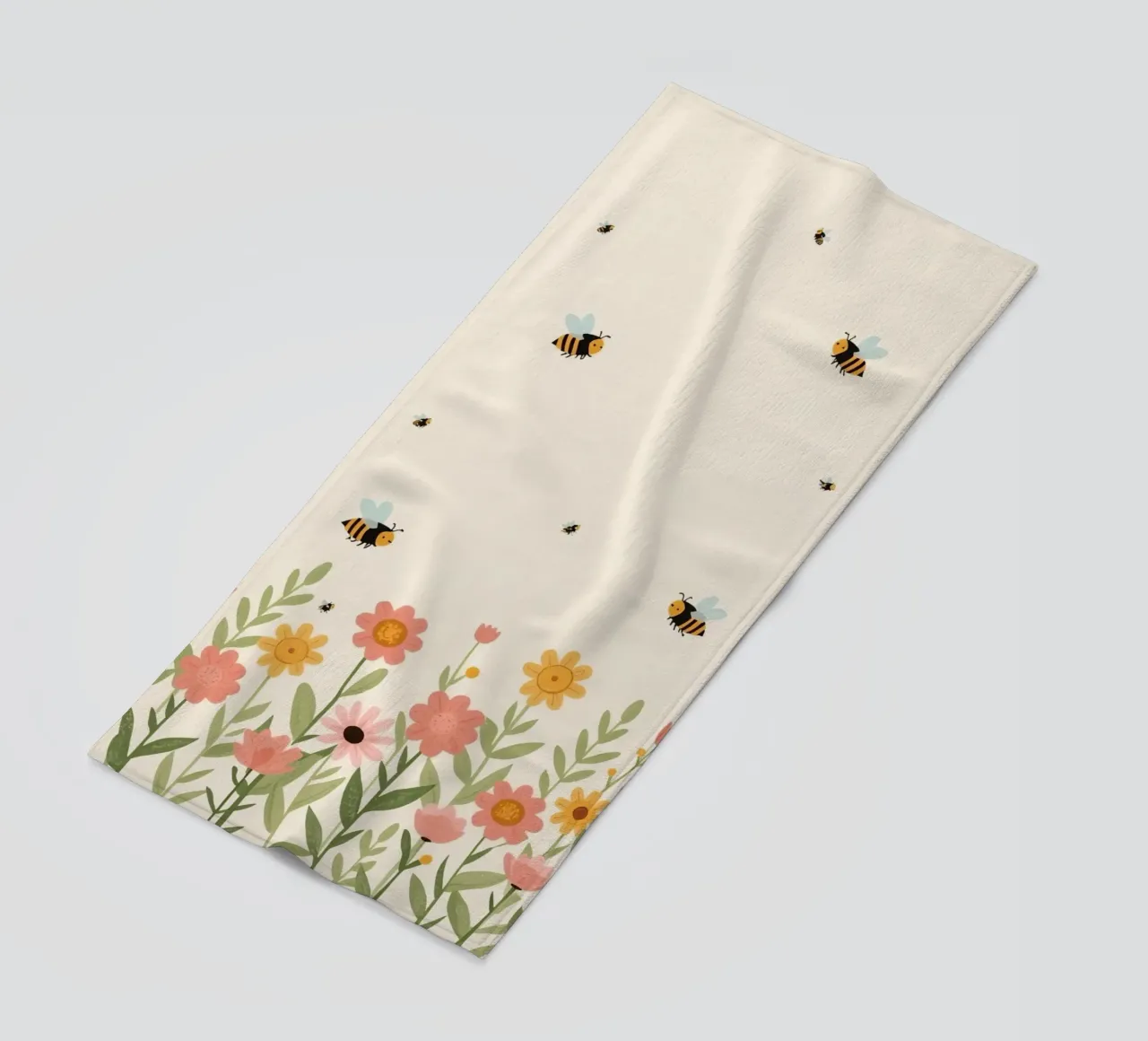 Vivaio api e fiori telo mare da DesignDoodle