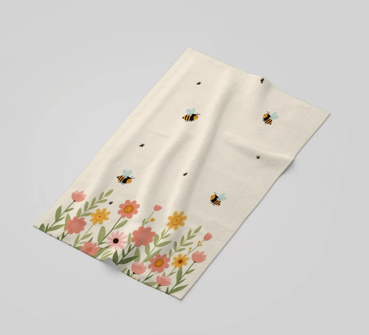 Vivaio api e fiori telo mare da DesignDoodle