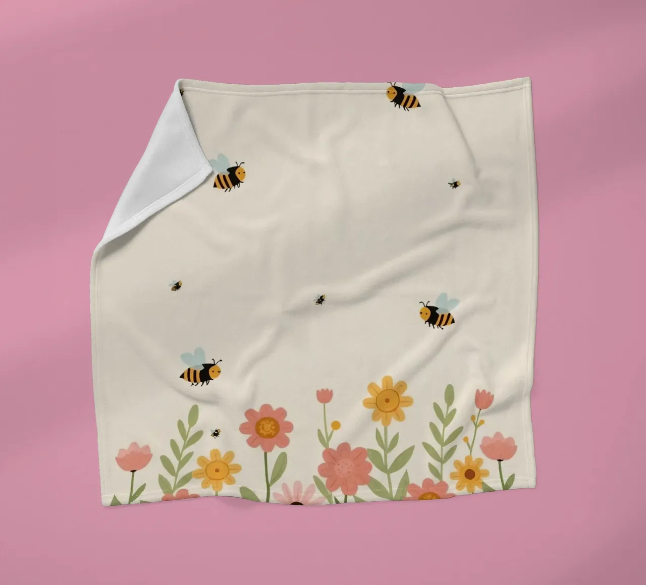Vivaio api e fiori coperta in pile da DesignDoodle