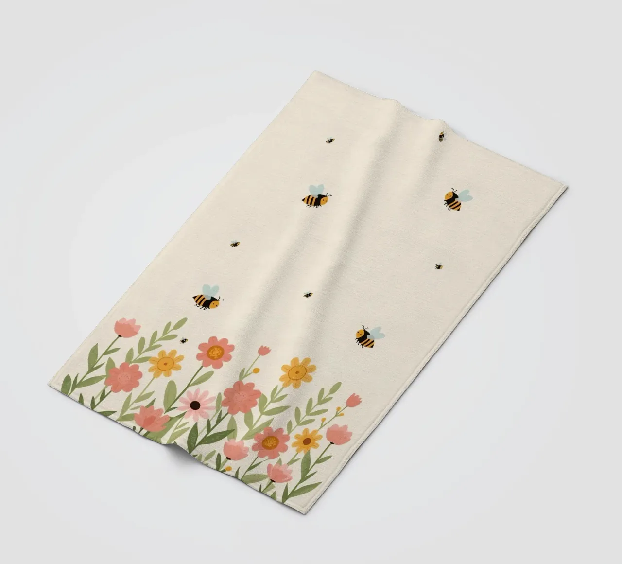 Vivaio api e fiori coperta in pile da DesignDoodle
