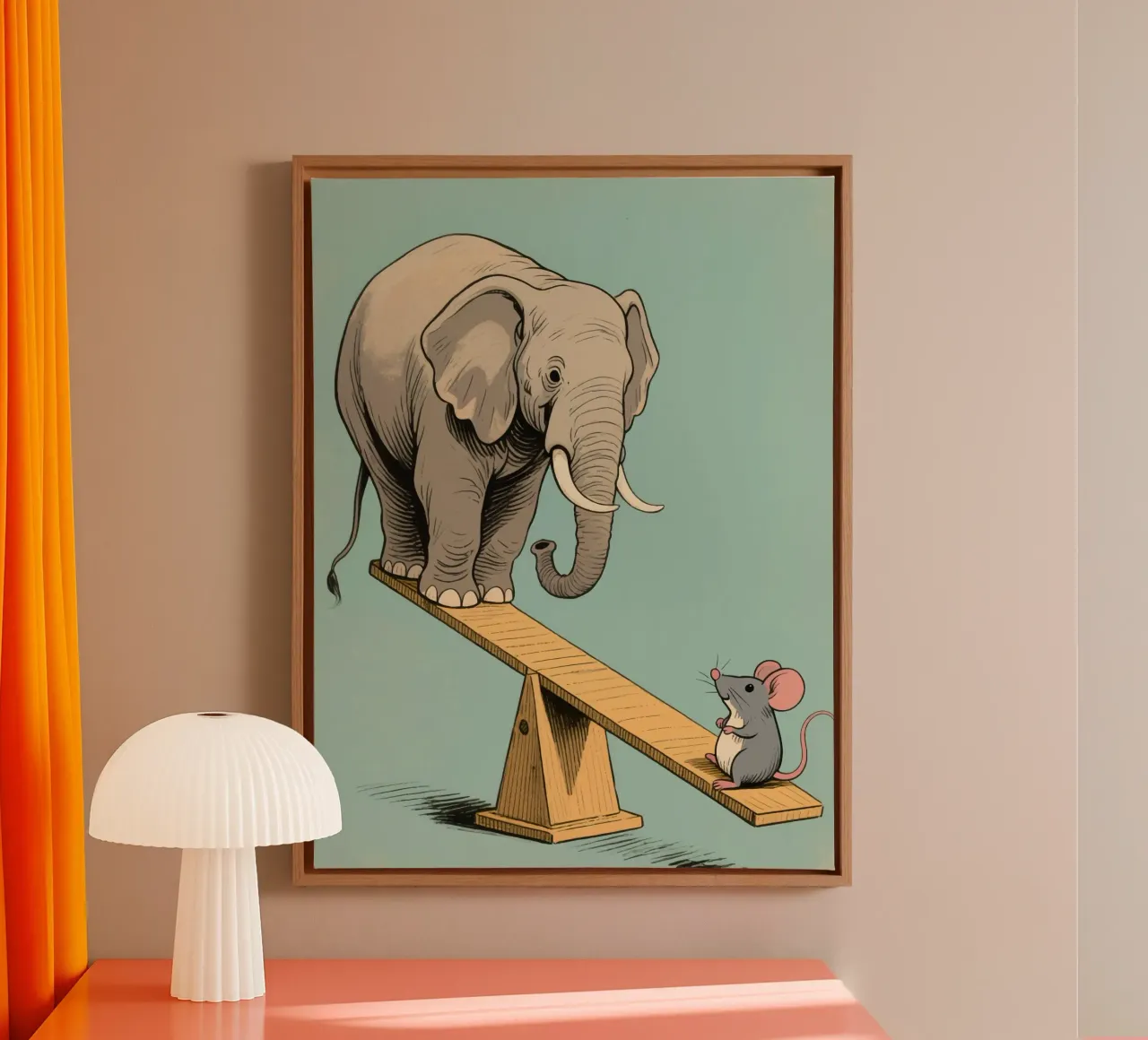 Animal Play tela con Cornice a cassetta da knowledge
