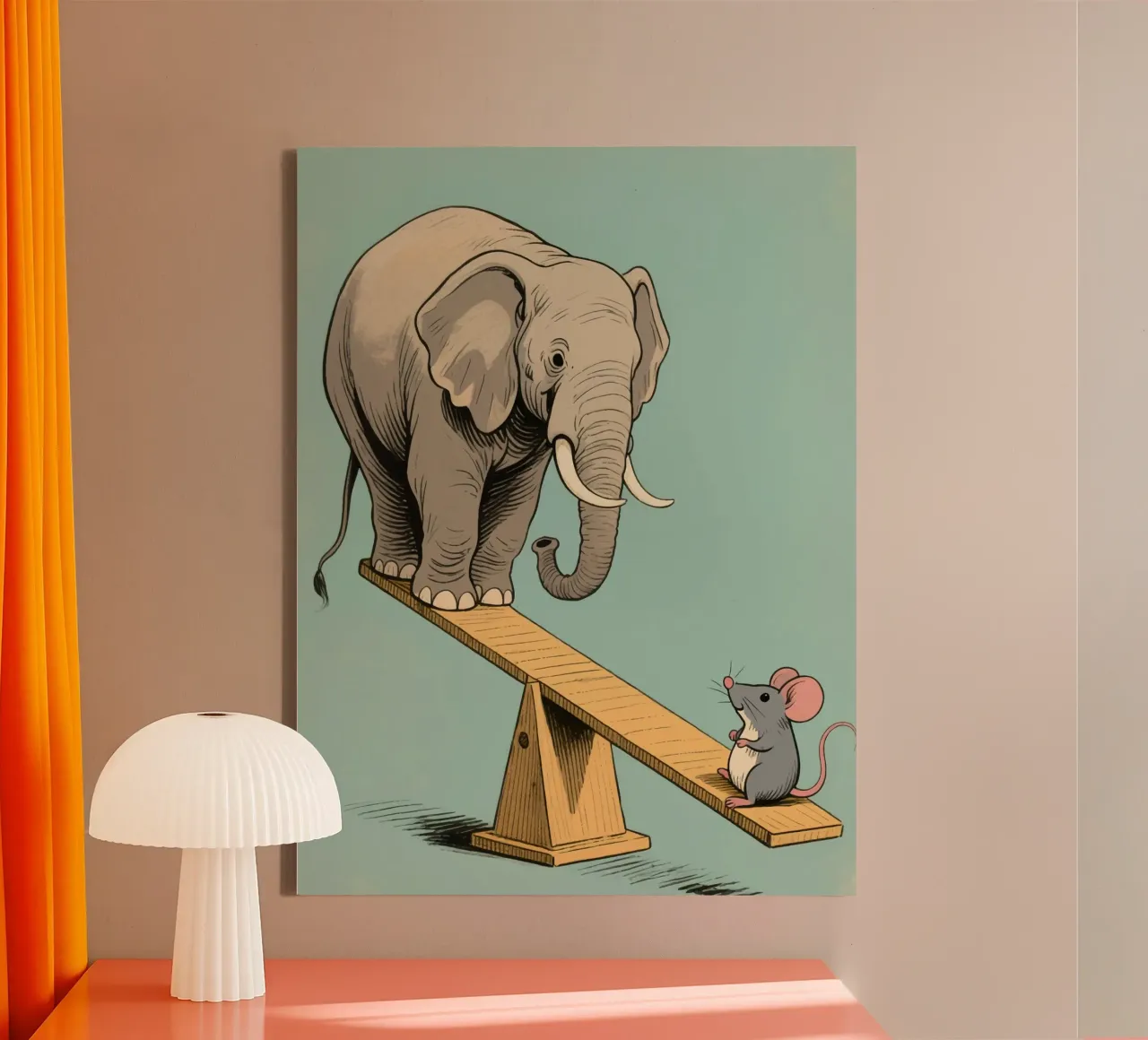 Animal Play tela con Cornice a cassetta da knowledge