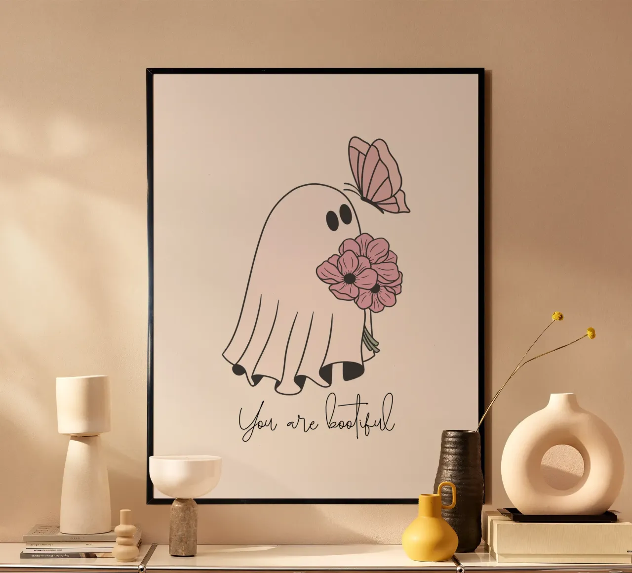 You are bootiful mit Schmetterling poster met kunststof frame van ArtDesign by KBK