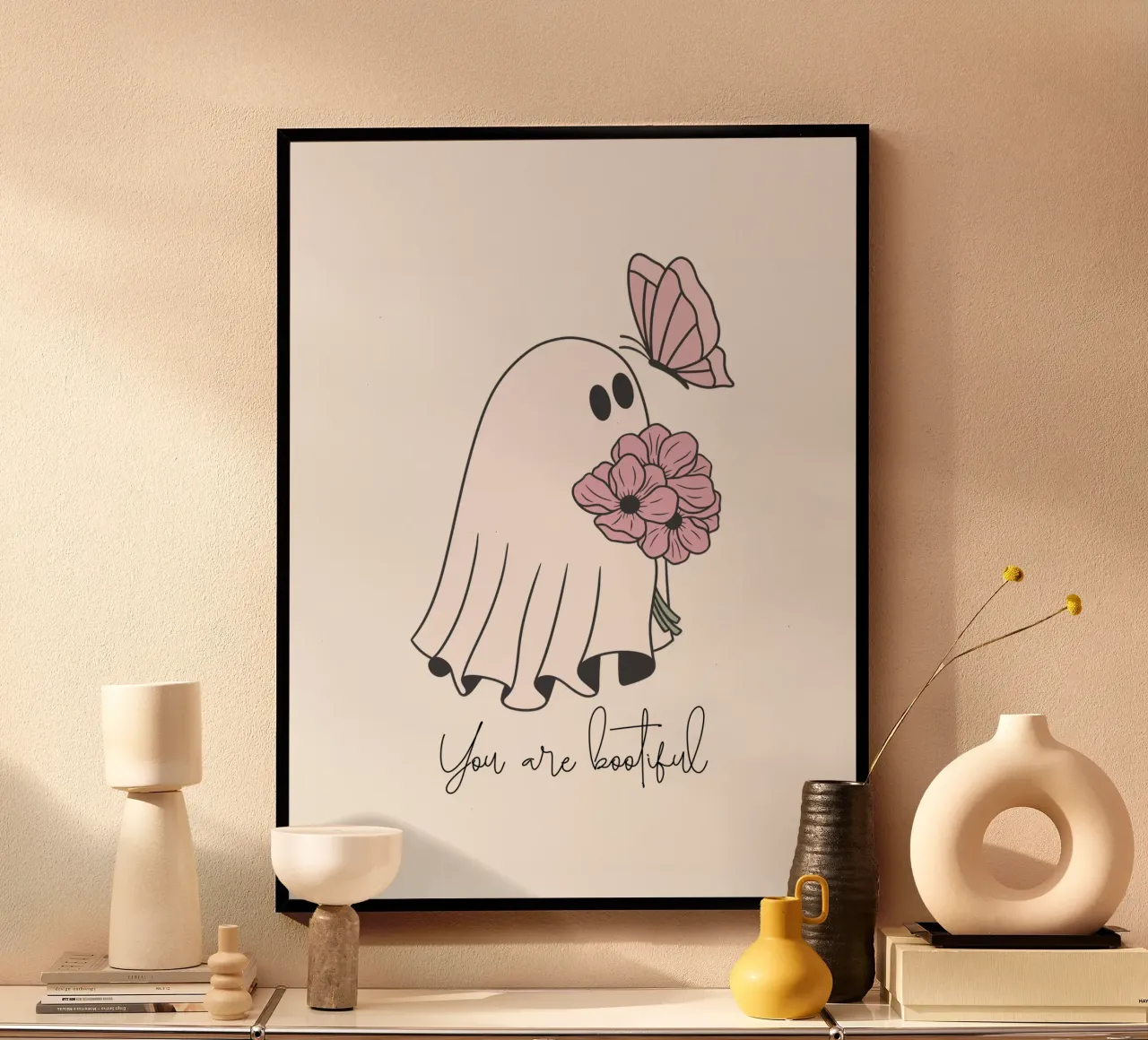 You are bootiful mit Schmetterling poster met kunststof frame van ArtDesign by KBK