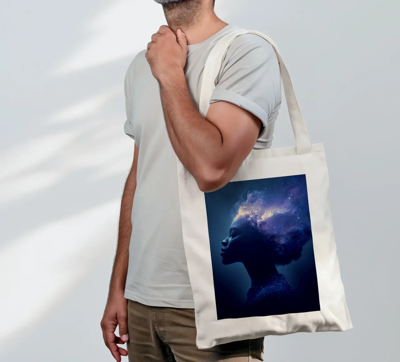 Cosmic Dreamer borsa in juta da lieblu