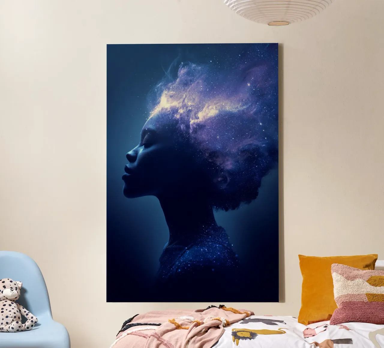 Cosmic Dreamer Leinwand mit Schattenfugenrahmen von lieblu