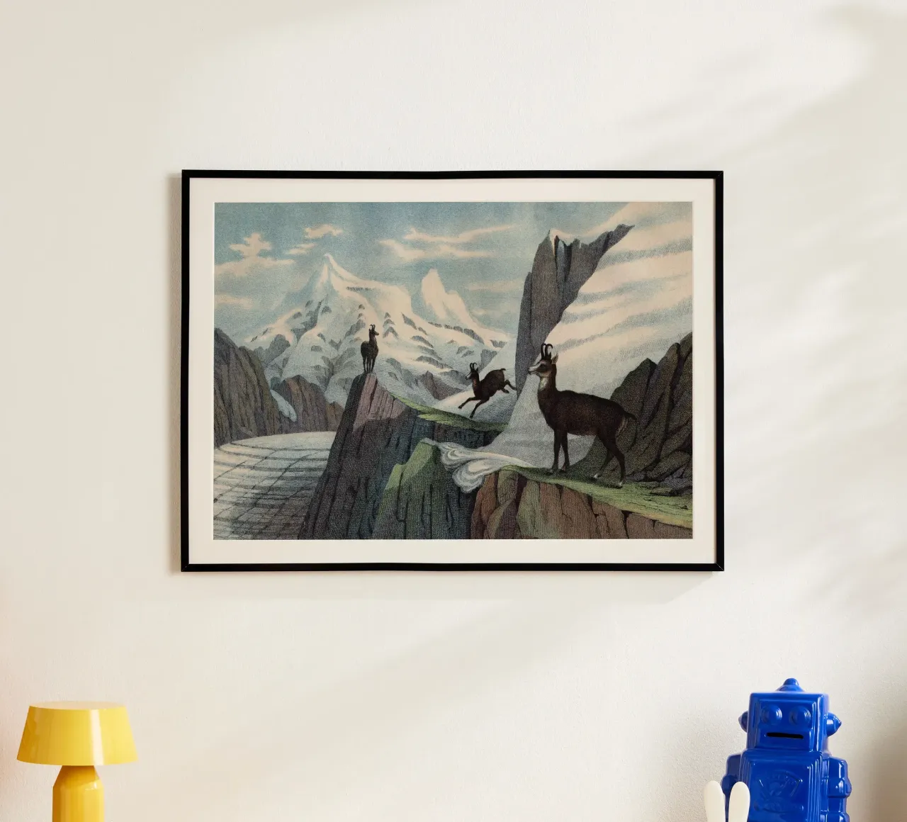 Vintage Kolb 7 Tafel 8 Gemse poster con telaio in legno da Vintage Print Collection