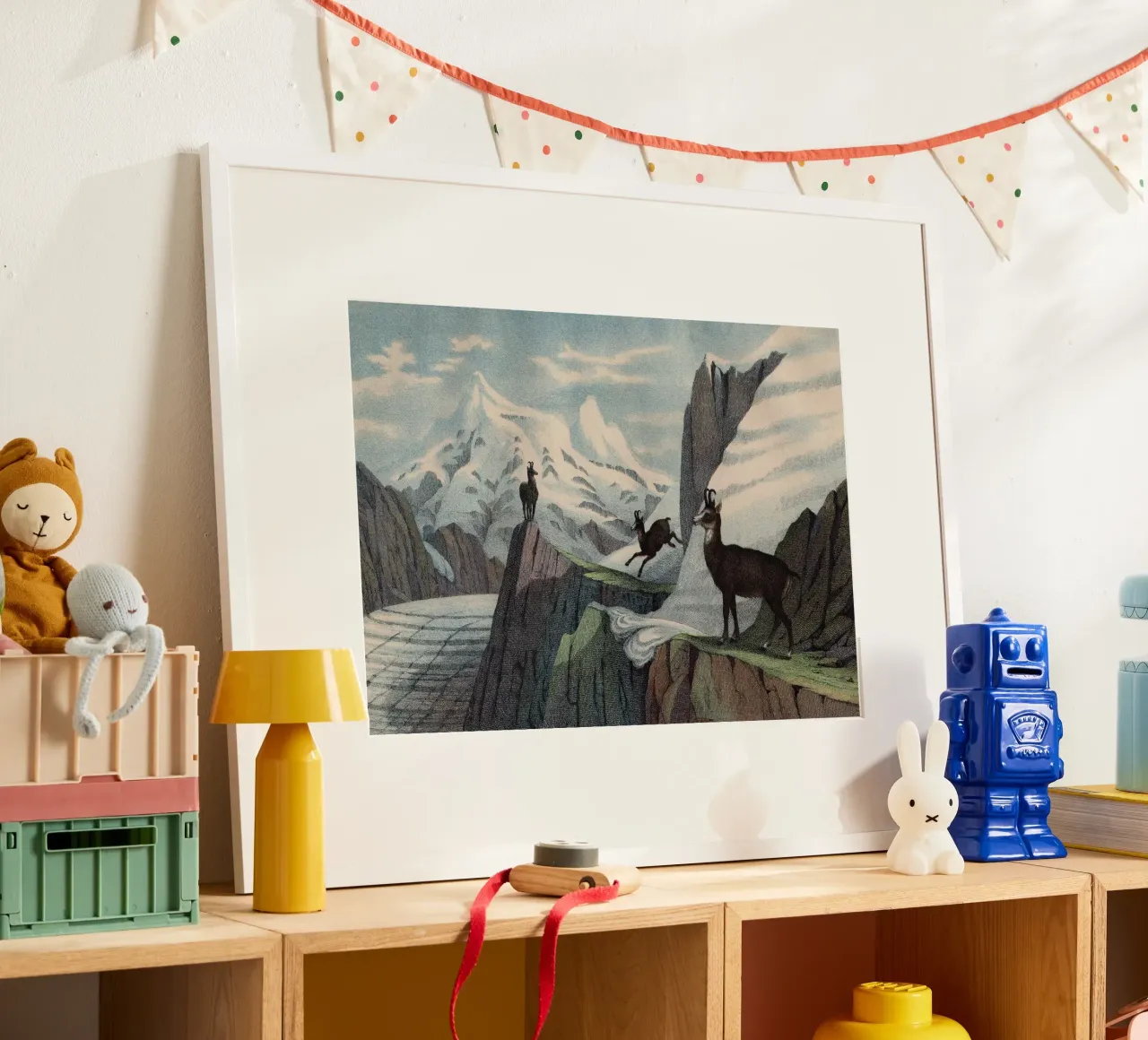 Vintage Kolb 7 Tafel 8 Gemse poster con telaio in legno da Vintage Print Collection