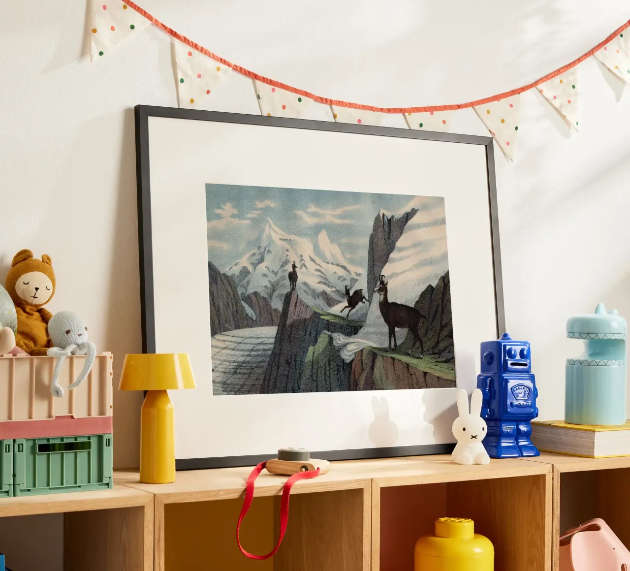 Vintage Kolb 7 Tafel 8 Gemse poster con telaio in legno da Vintage Print Collection