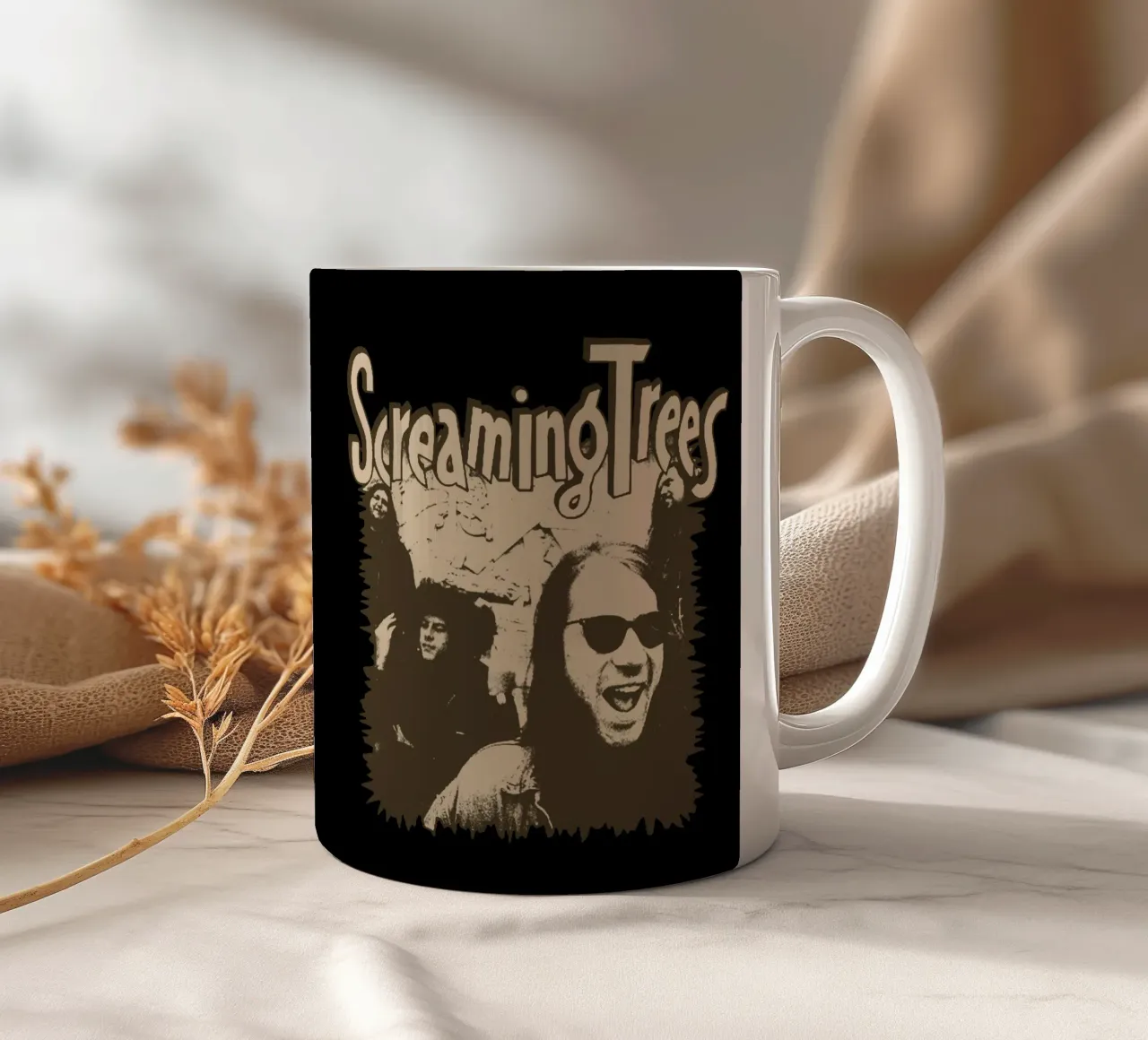 Silhouette alberi urlanti Rock tazza in ceramica da eliouxence