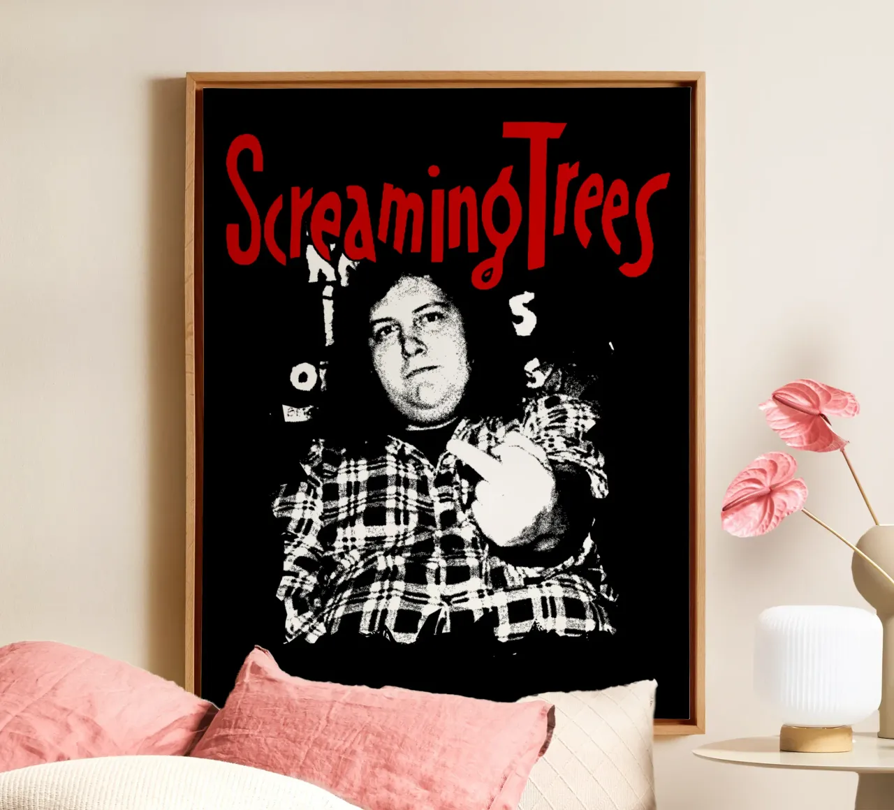 Silhouette Scraming Trees canvas with Floater frame by eliouxence