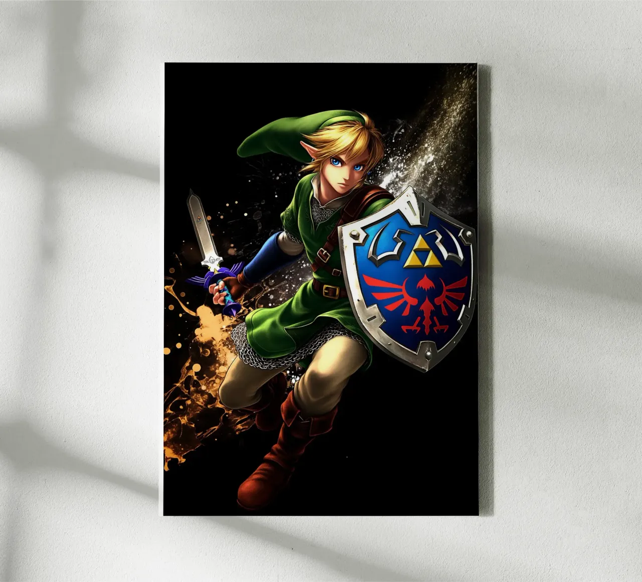 Link Die Legende von Zelda Leinwand mit Schattenfugenrahmen von Stellar Creative