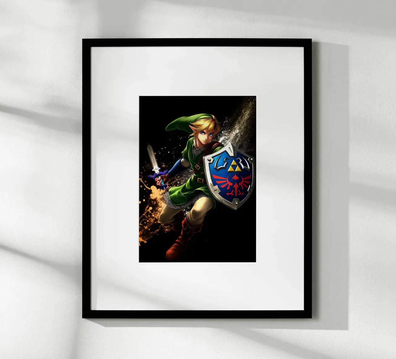Link La leggenda di Zelda poster con telaio in legno da Stellar Creative