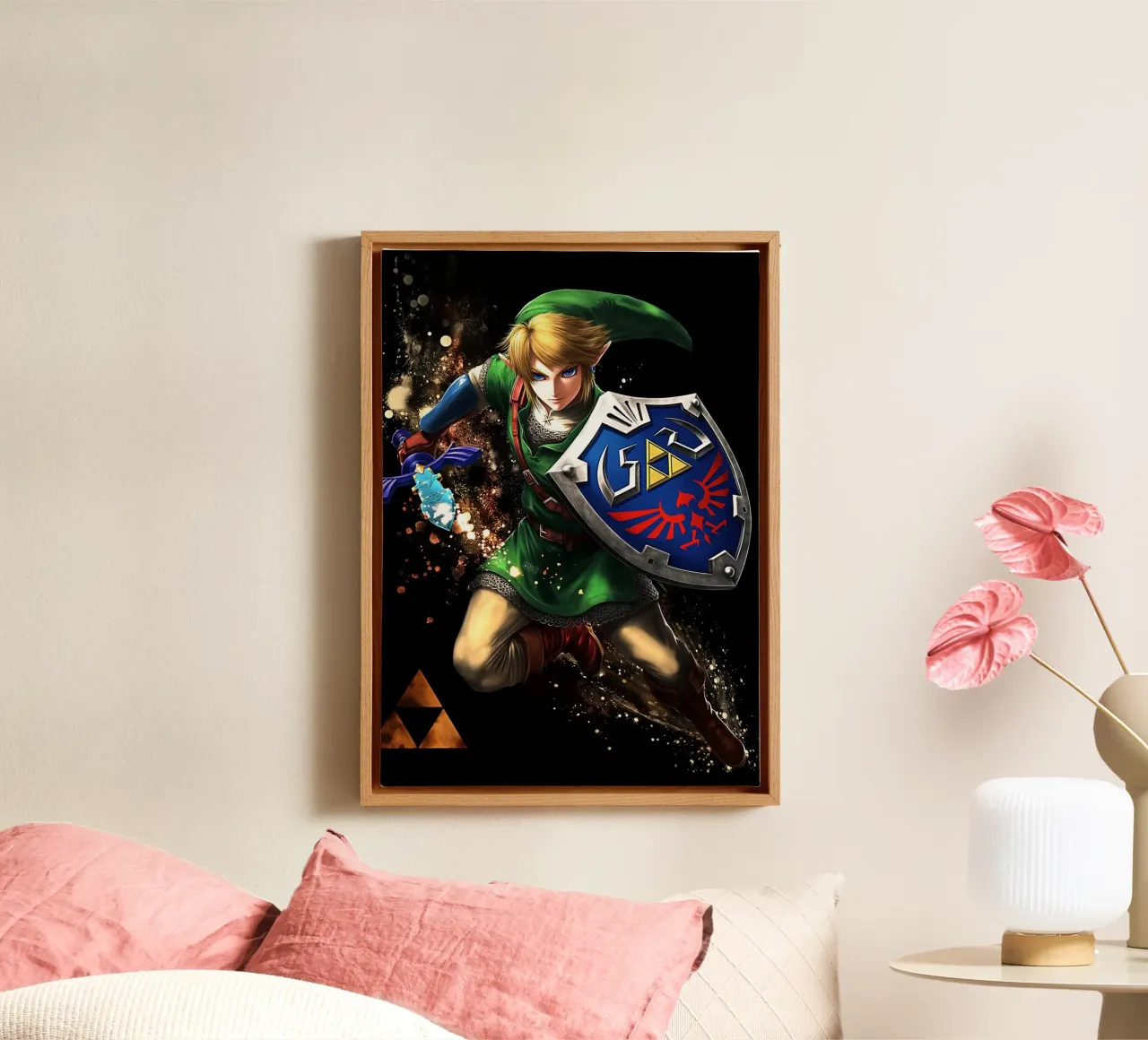 Link Die Legende von Zelda Leinwand mit Schattenfugenrahmen von Stellar Creative