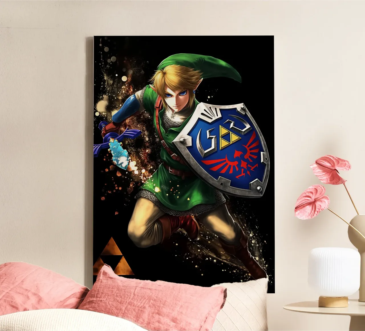 Link Die Legende von Zelda Leinwand mit Schattenfugenrahmen von Stellar Creative