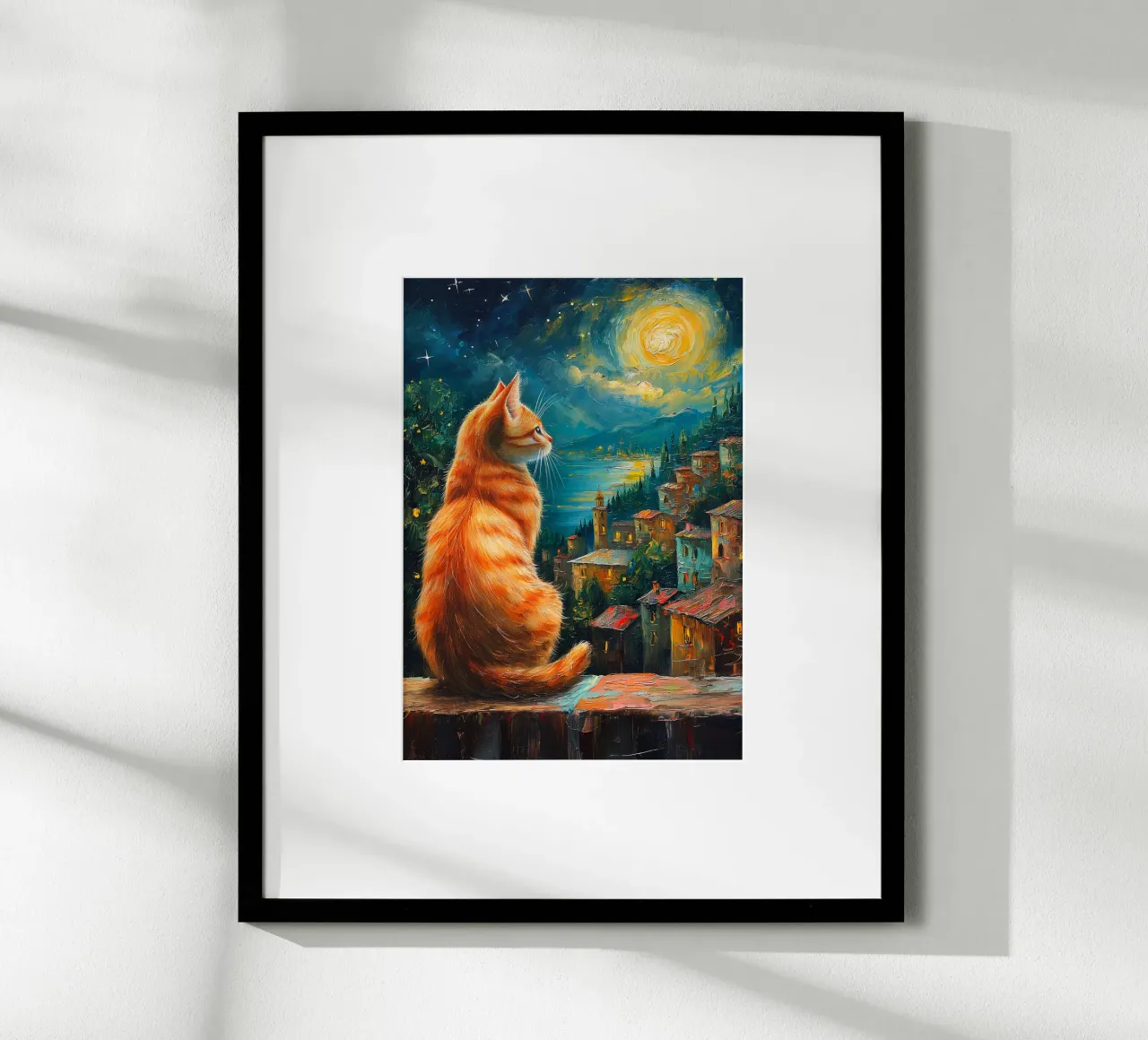 Gatto Notte Stellata poster da Stellar Creative