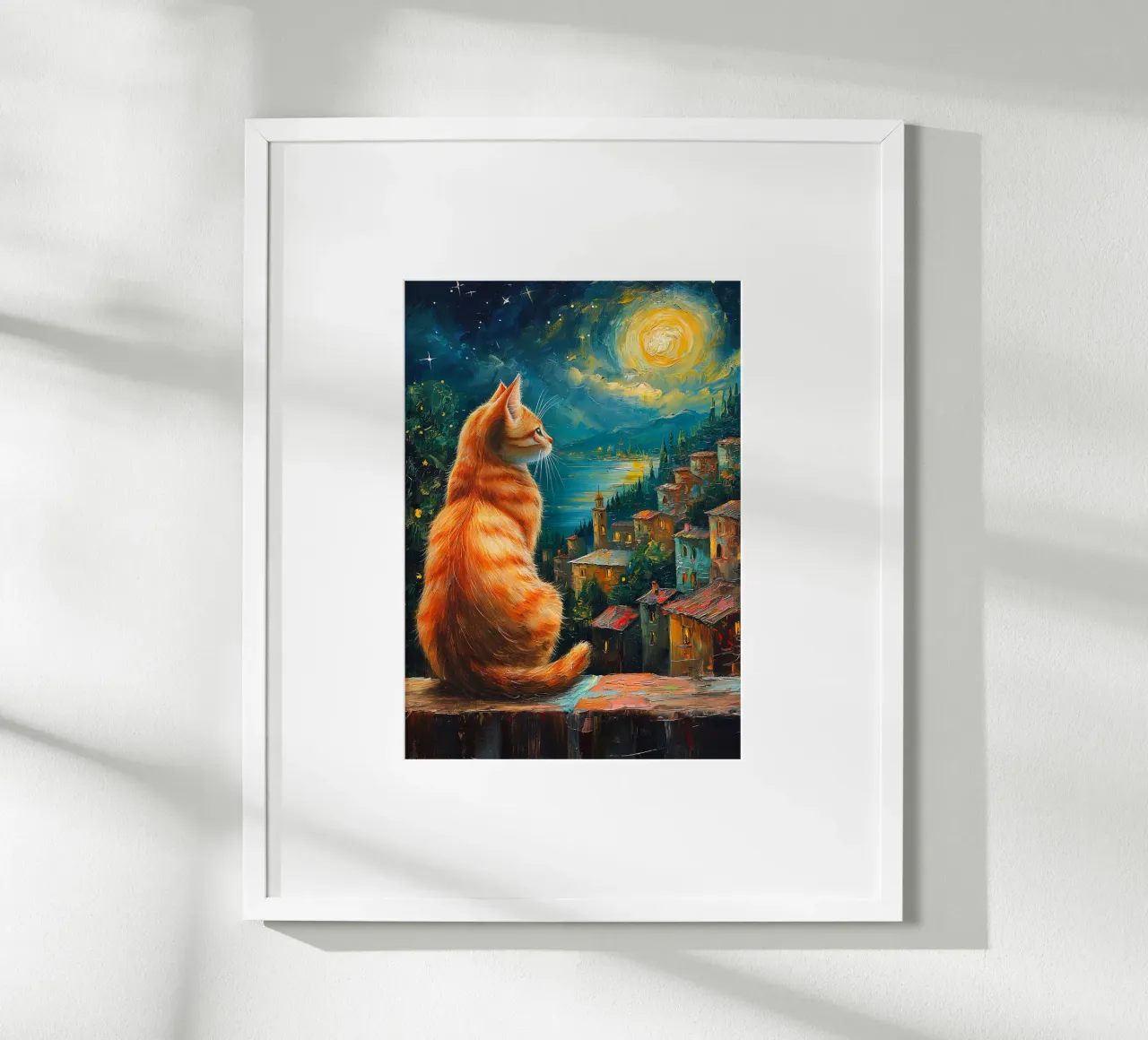 Gatto Notte Stellata poster da Stellar Creative