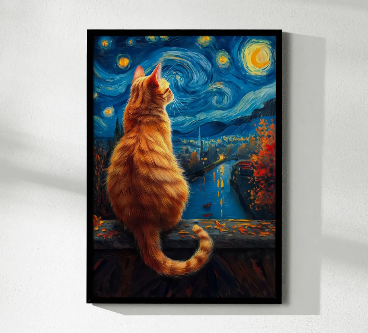 Gatto Notte Stellata poster da Stellar Creative