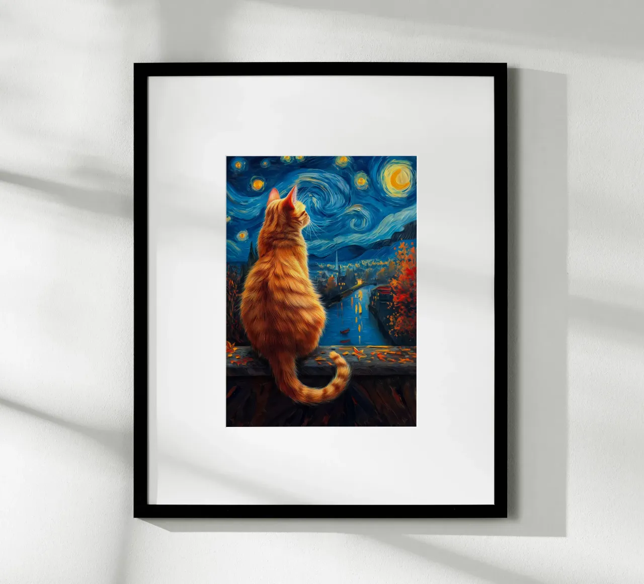 Gatto Notte Stellata poster da Stellar Creative