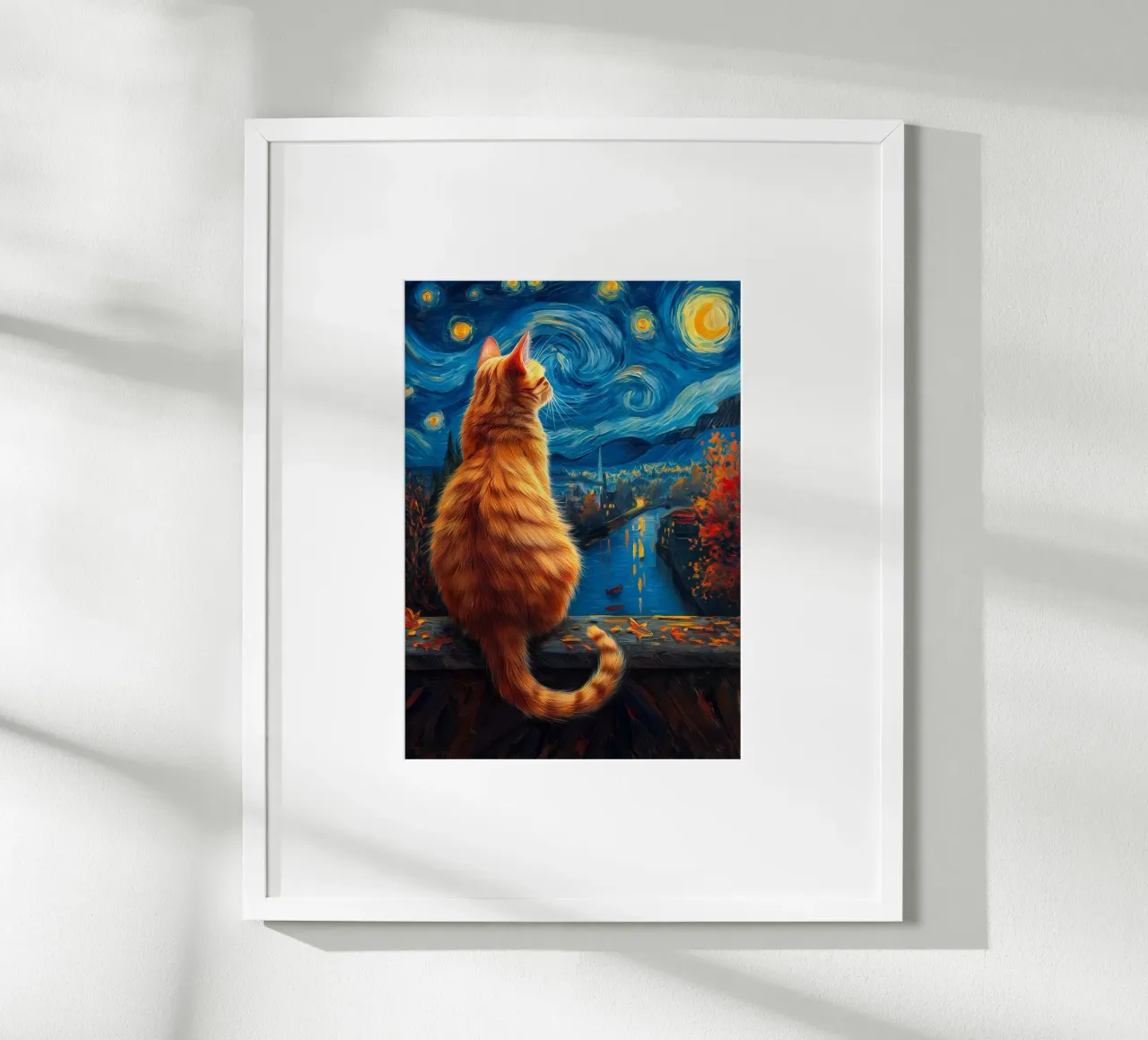 Gatto Notte Stellata poster da Stellar Creative