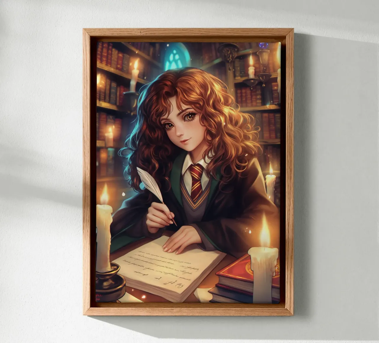 Hermione Granger Harry Potter tela con Cornice a cassetta da Stellar Creative