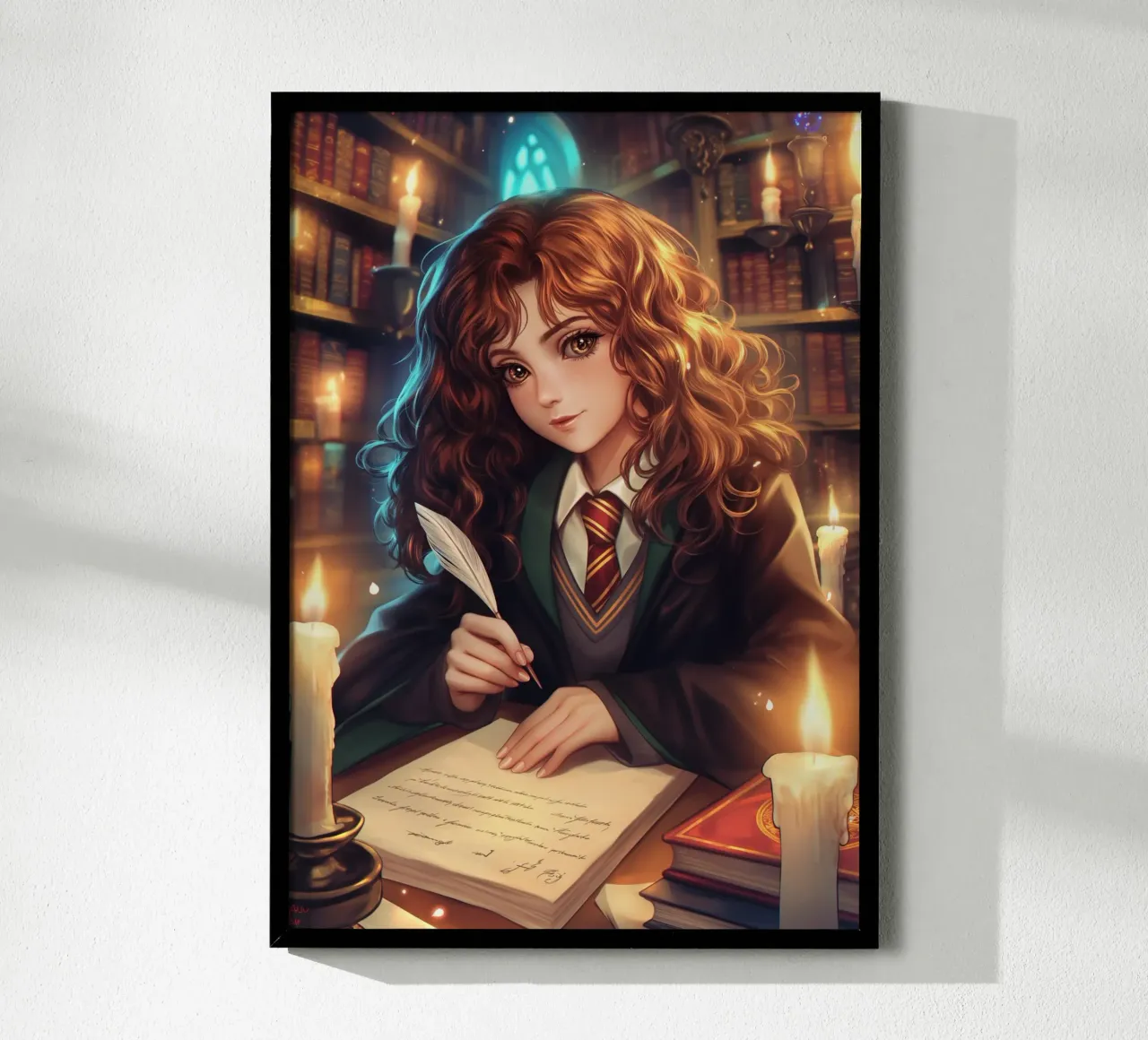 Hermione Granger Harry Potter poster con telaio in legno da Stellar Creative