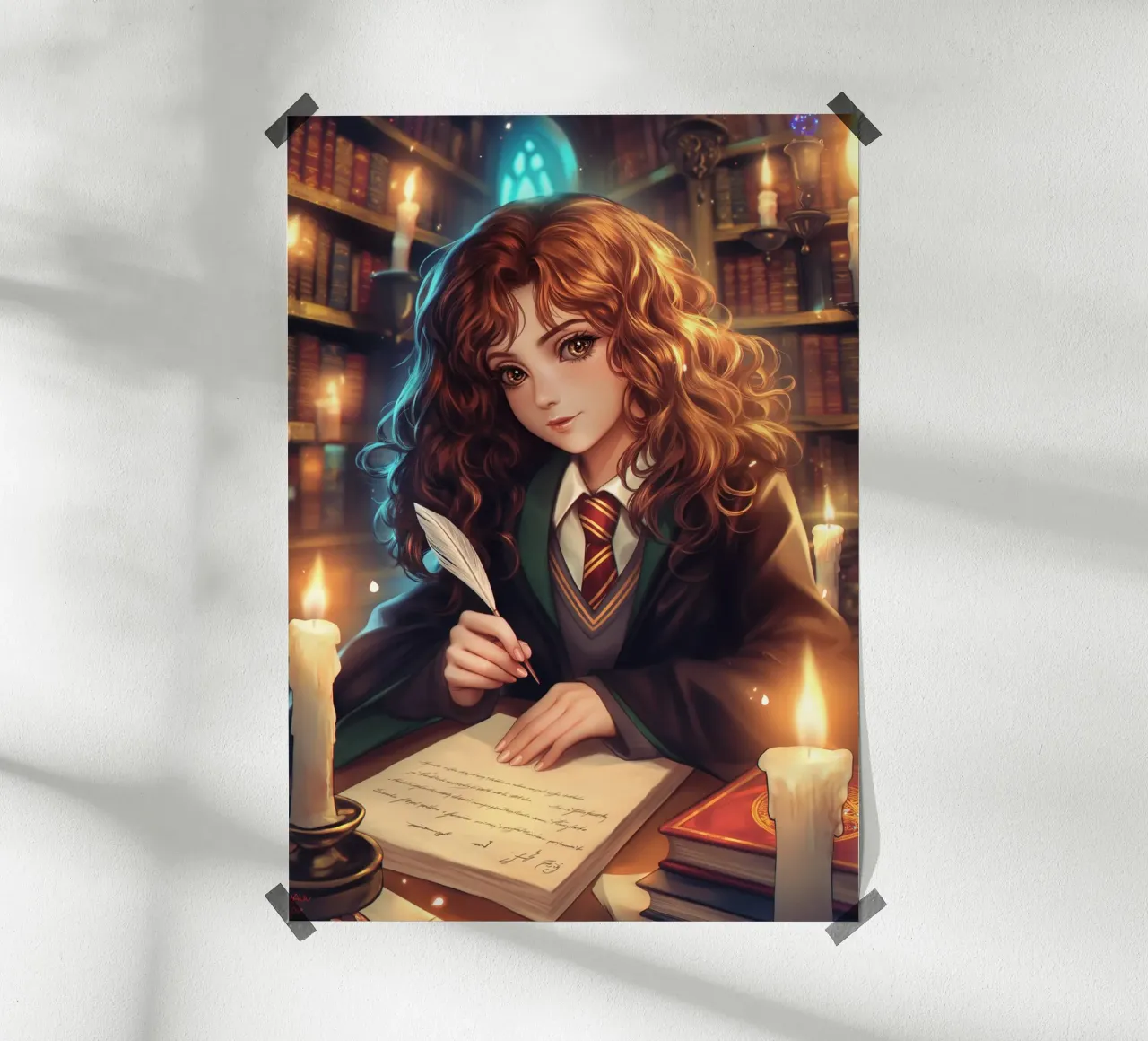 Hermione Granger Harry Potter poster con telaio in legno da Stellar Creative