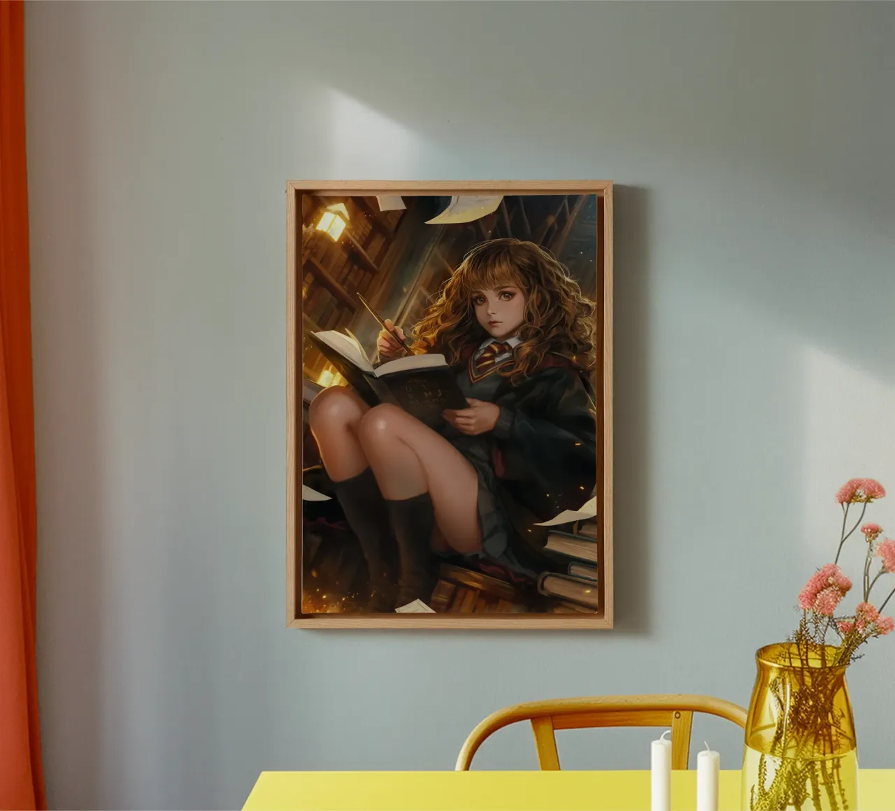Hermione Granger Harry Potter tela con Cornice a cassetta da Stellar Creative