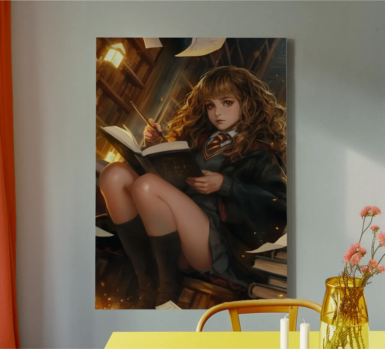 Hermione Granger Harry Potter tela con Cornice a cassetta da Stellar Creative