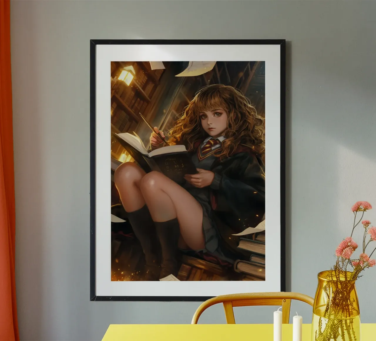 Hermione Granger Harry Potter poster con telaio in legno da Stellar Creative